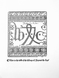 The historye of Reynart the foxe (Caxton, 1489)