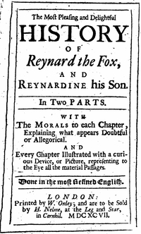The Most Pleasing and Delightful History of Reynard the Fox (1697)